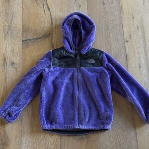 The North Face Purple and Black Fleece Hoodie